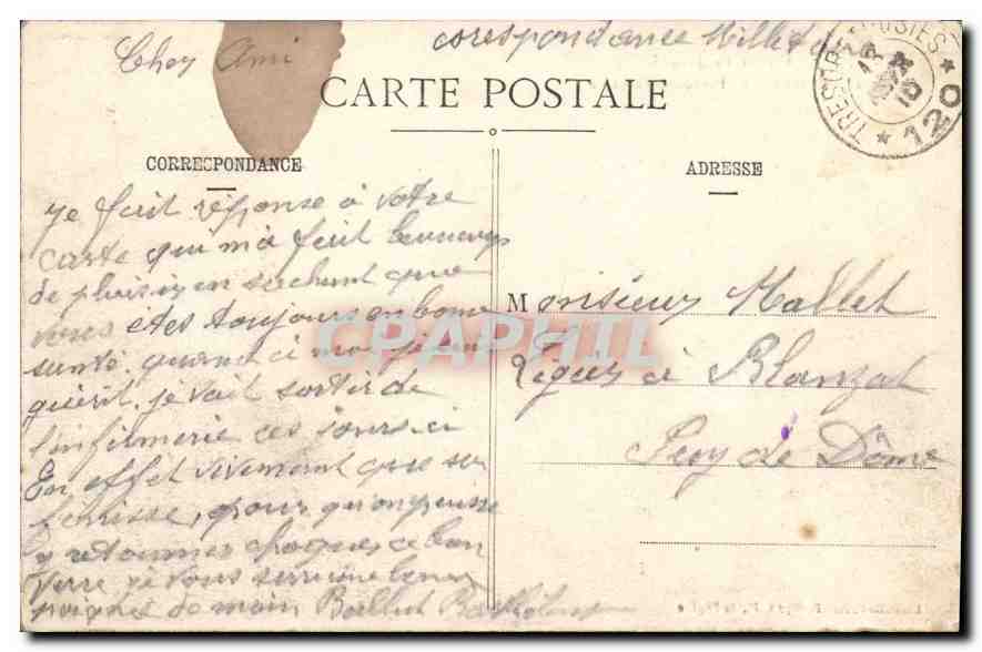 CPA Guerre Luneville Le Faubourg d'Einville Militaria — Verso