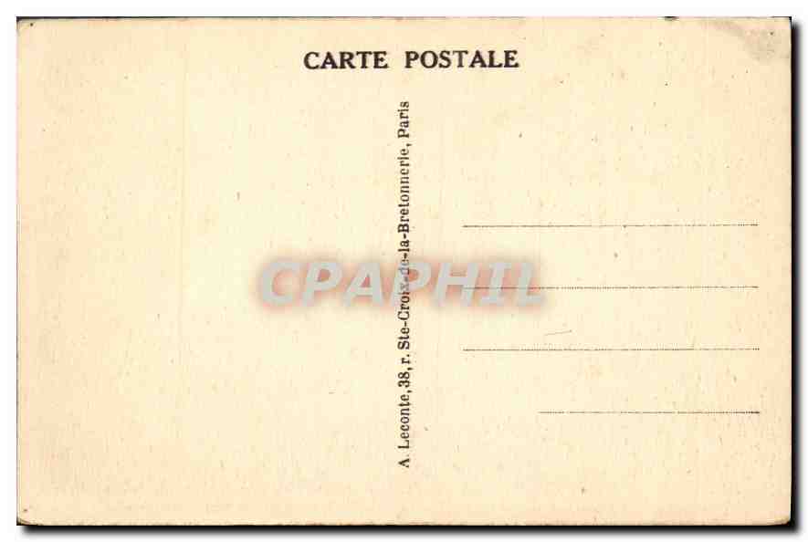 CPA Paris Perspective sur le Jardin des Tuileries — Rückseite