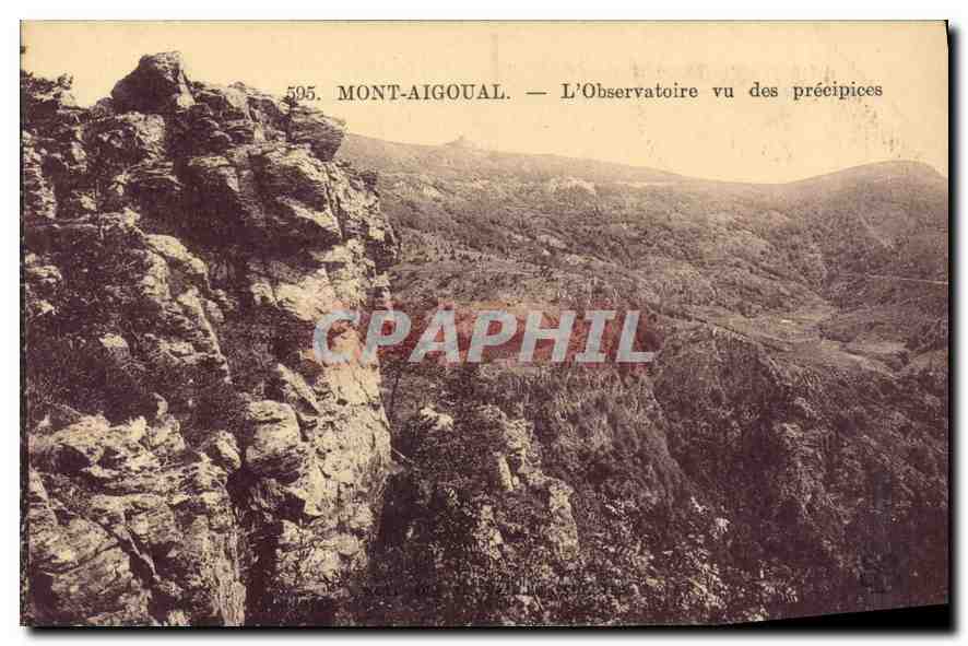 CPA Mont Aigoual L'Observatoire vu des precipices