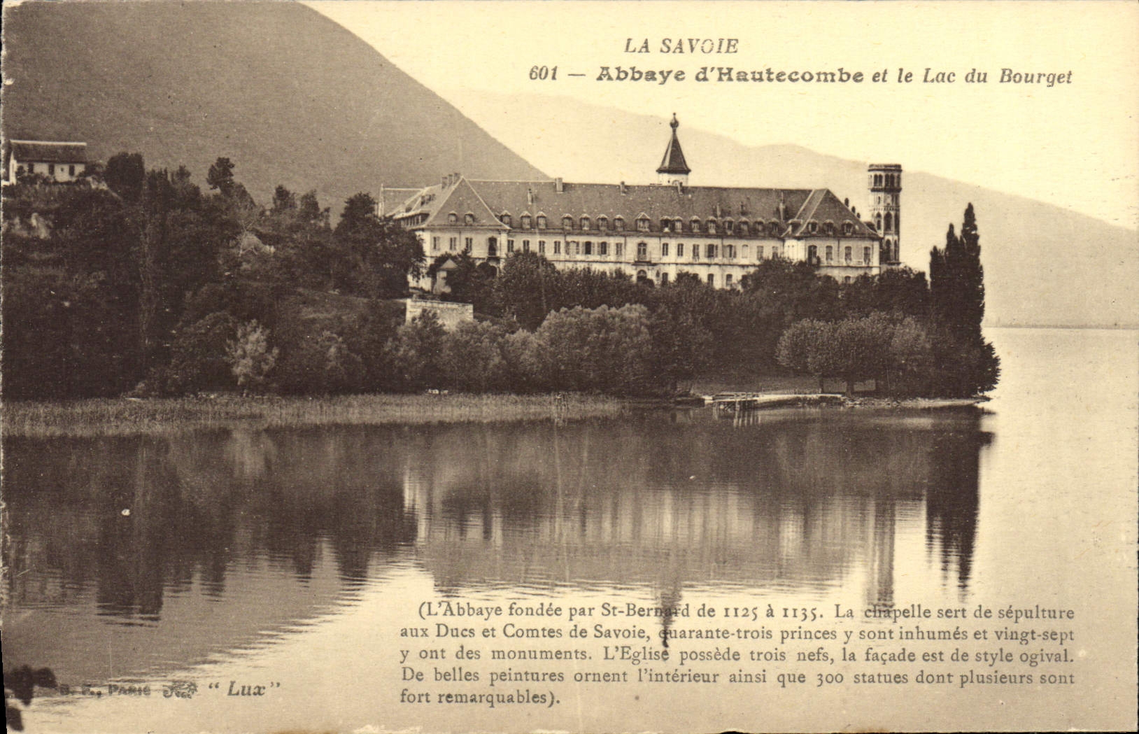 CPA La Savoie Abbaye d'Hautecombe et le Lac du Bourget
