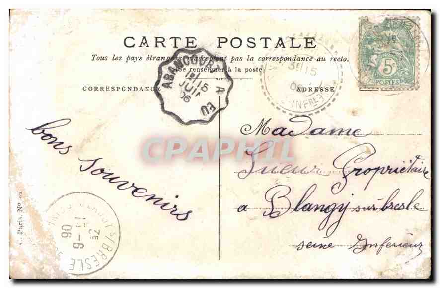 CPA Fantaisie Fleurs ColombesBonne Fete — Back