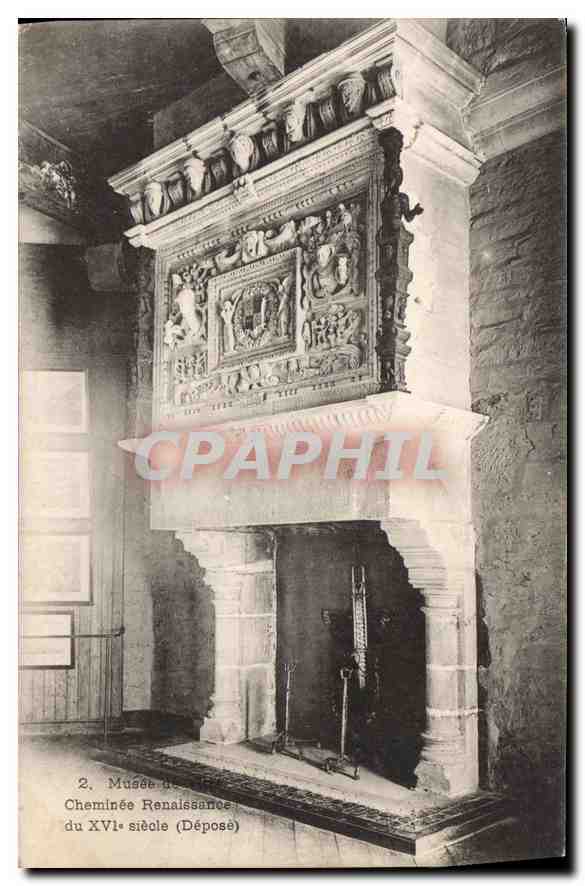 CPA Musee de Vitre Cheminee Renaissance du XVIe siecle (Depose)