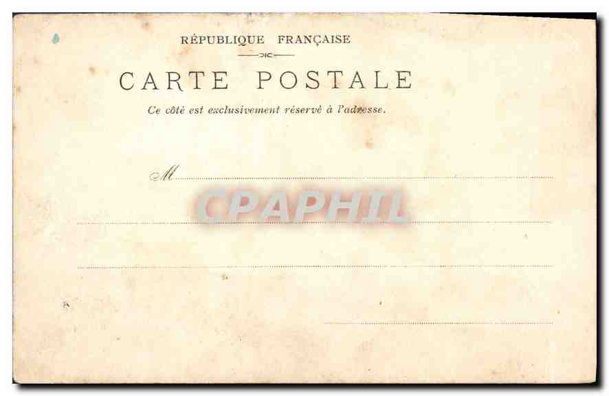 CPA Paris Chambre des Deputes — Rückseite