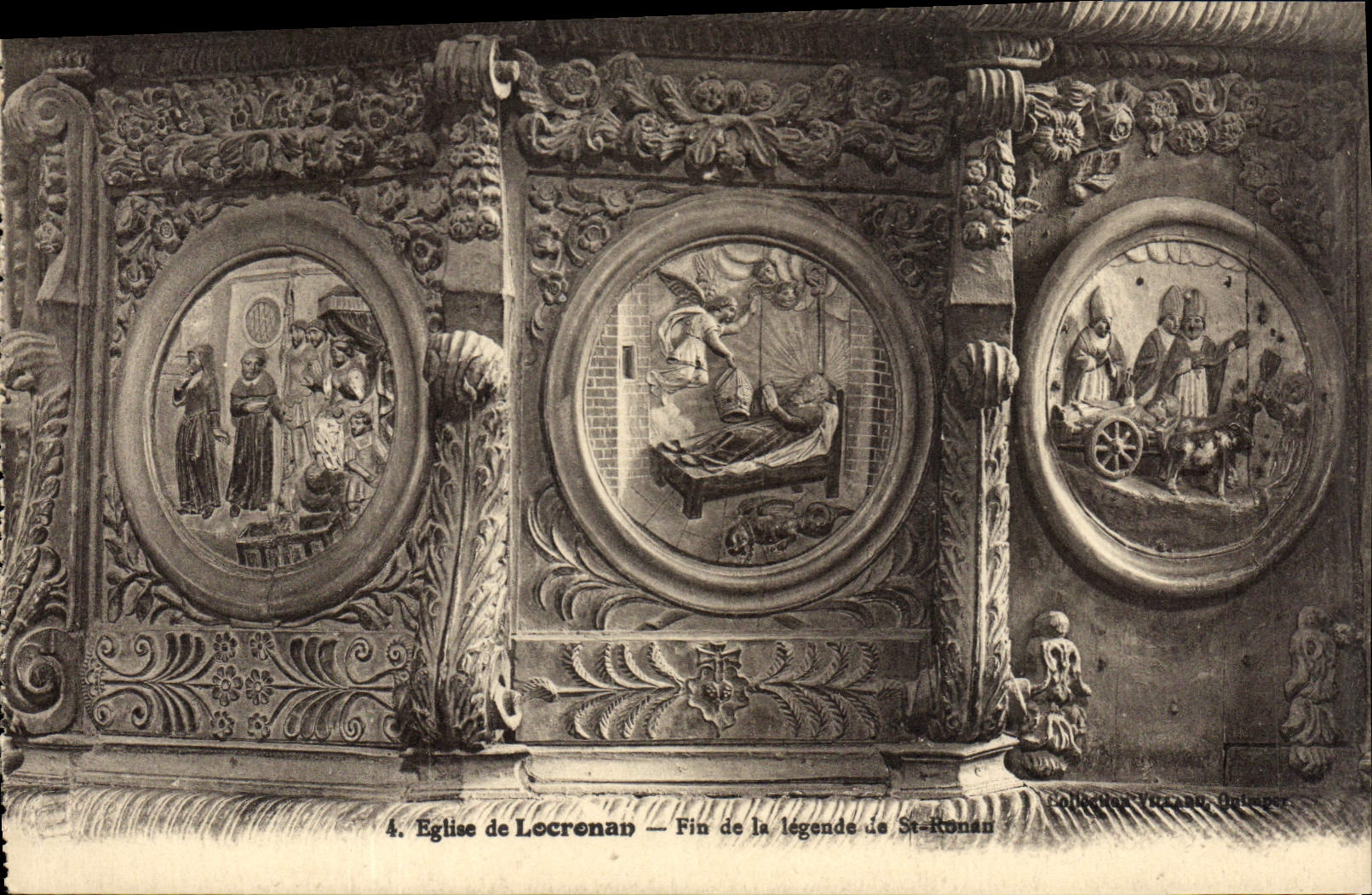 CPA Eglise de Locronan Fin de la legende de St Ronan