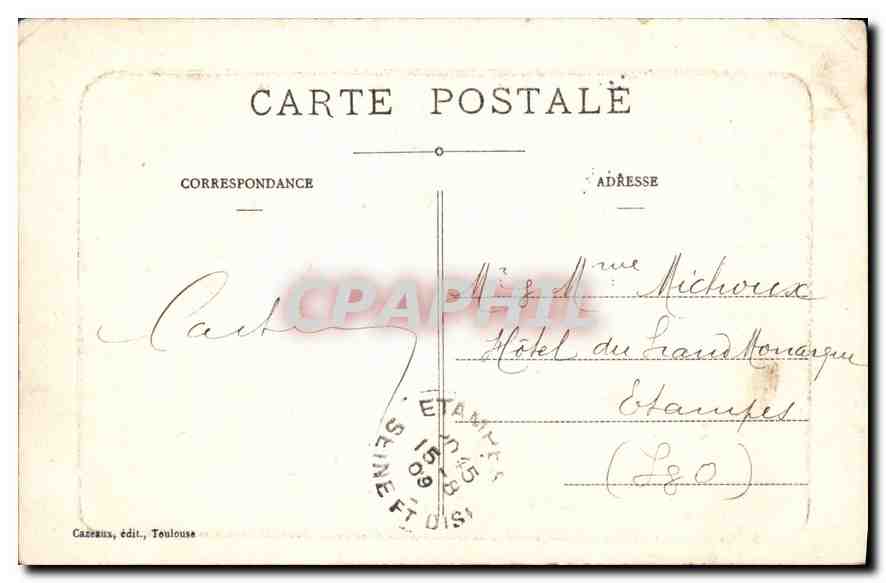 CPA Toulouse Jardin des Plantes — Rückseite