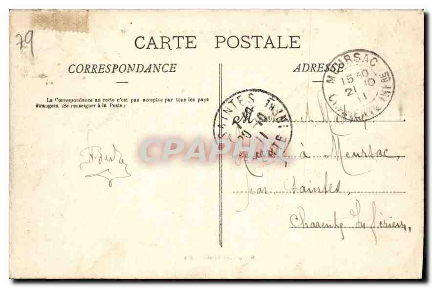 CPA Thouars Le Chateau et la Vallee du Thouet — Rückseite