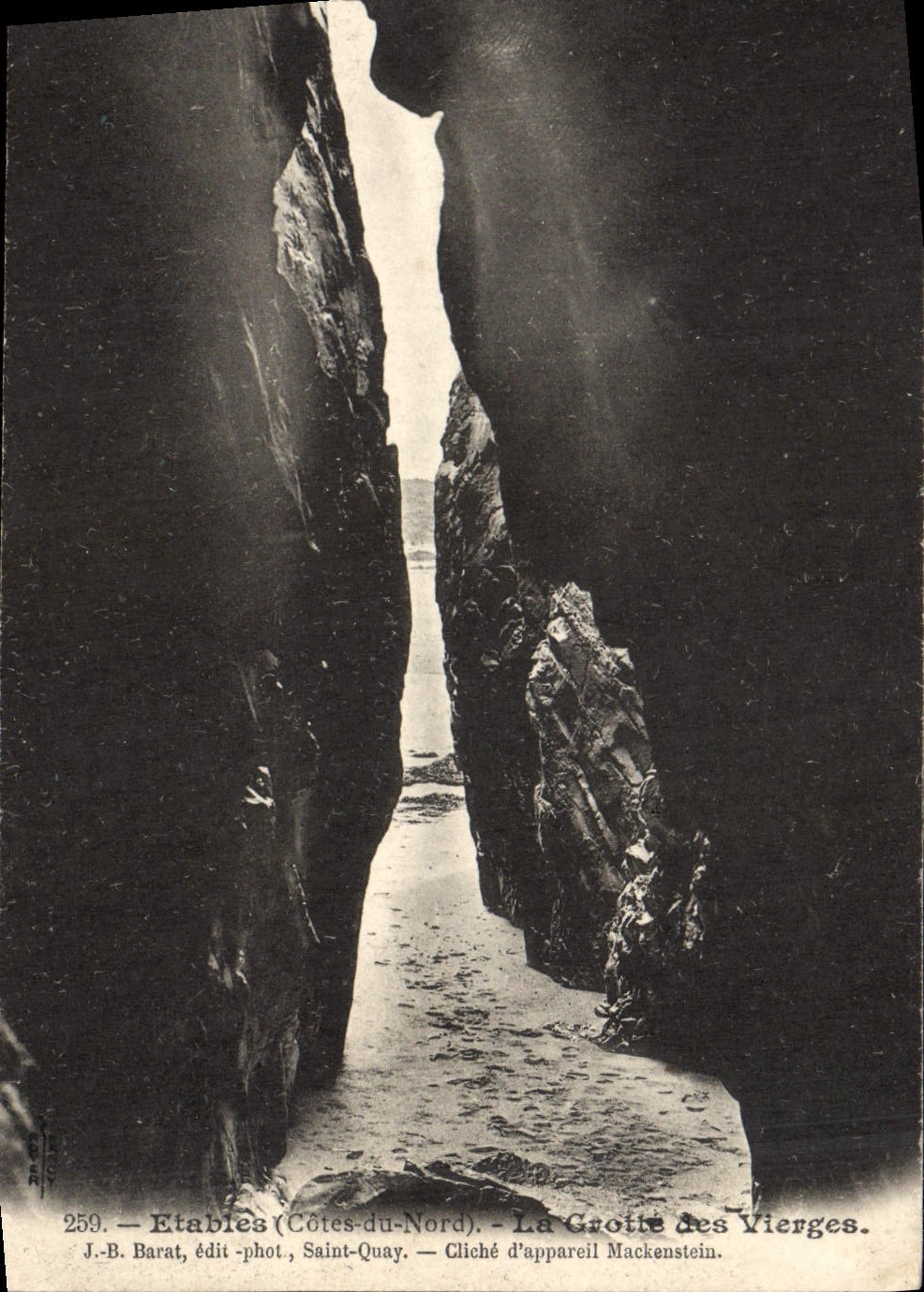 La Grotte des Vierges — Etablies (Côtes-du-Nord) — J.-B. Barat, édit.-phot., Saint-Quay