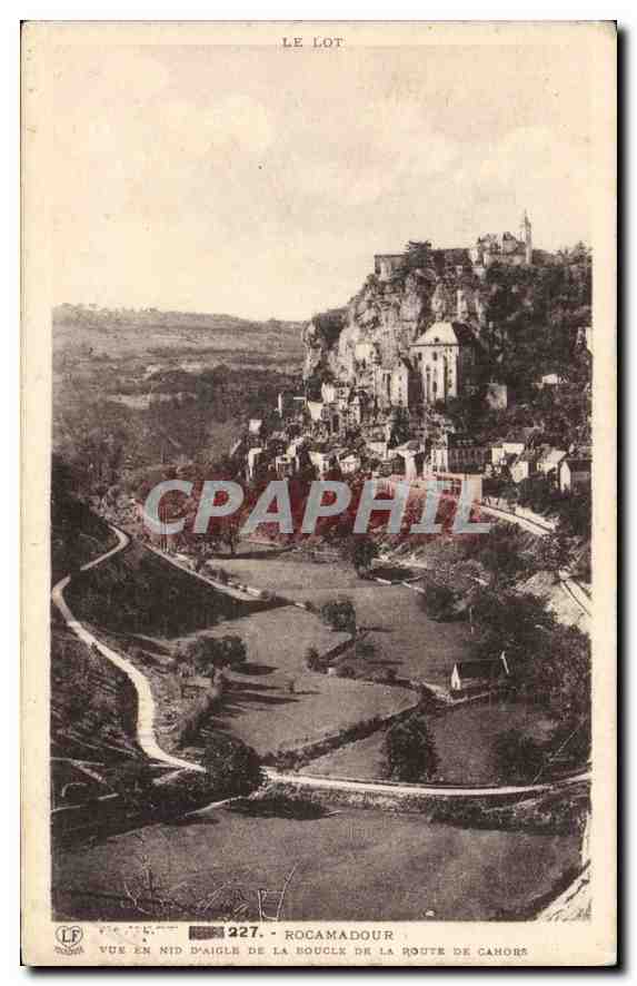 CPA Rocamadour Vue en Nid d'Aigle de la Boucle de la Route de Cahors