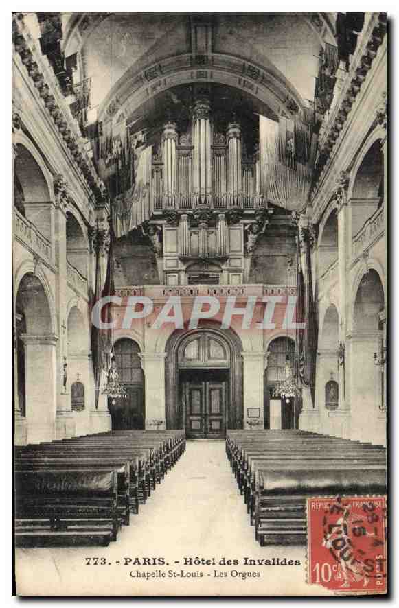 CPA Paris Hotel des Invalides Chapelle St Louis Les Orgues