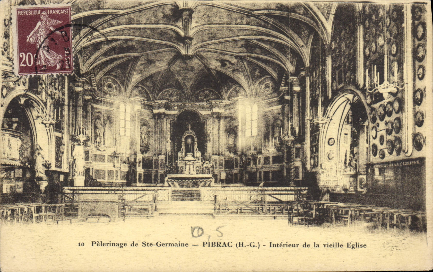CPA Pelerinage de Ste Germaine Pibrac (H G) Interieur de la Vieille Eglise