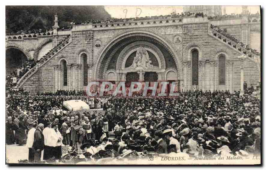 CPA Lourdes Benediction des Malades