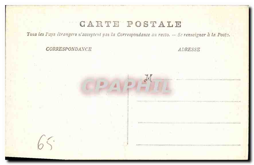 CPA Lourdes La premiere Station du Calvaire — Verso