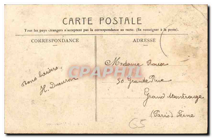 CPA Lourdes La Grotte Miraculeuse — Verso