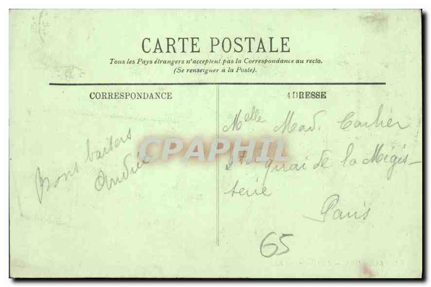 CPA Lourdes La Grotte — Verso