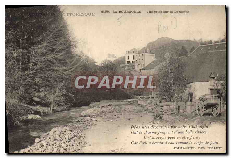 CPA La Bourboule Vue prise sur la Dordogne