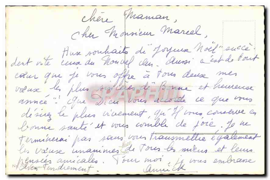 CPA Fantaisie Bonne annee — Verso