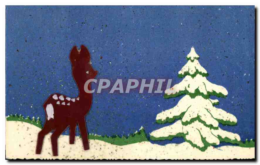 Renard dans la neige — scène hivernale — éditeur inconnu