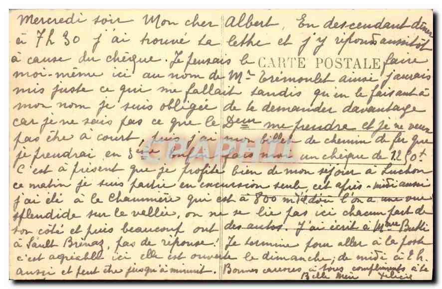 CPA St Bertrand de Comminges cote religieux des Stalles du choeur — Rückseite