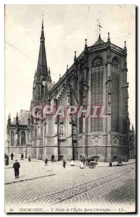 CPA Tourcoing L'Absice de l'Eglise Saint Christophe
