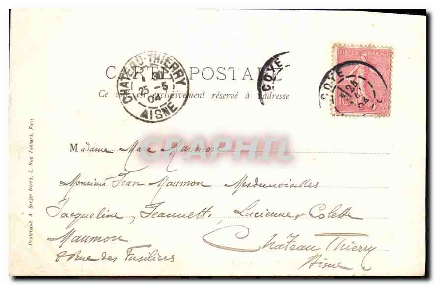 CPA Coye (Gise) Le Chateau de la Reine Blanche — Rückseite