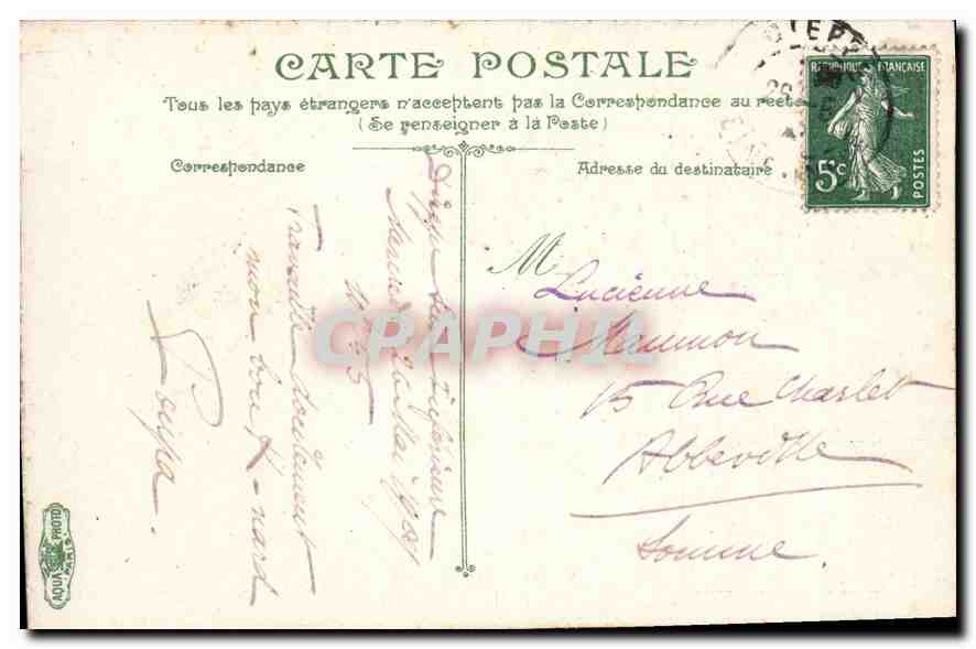 CPA Dieppe Le Chateau — Verso