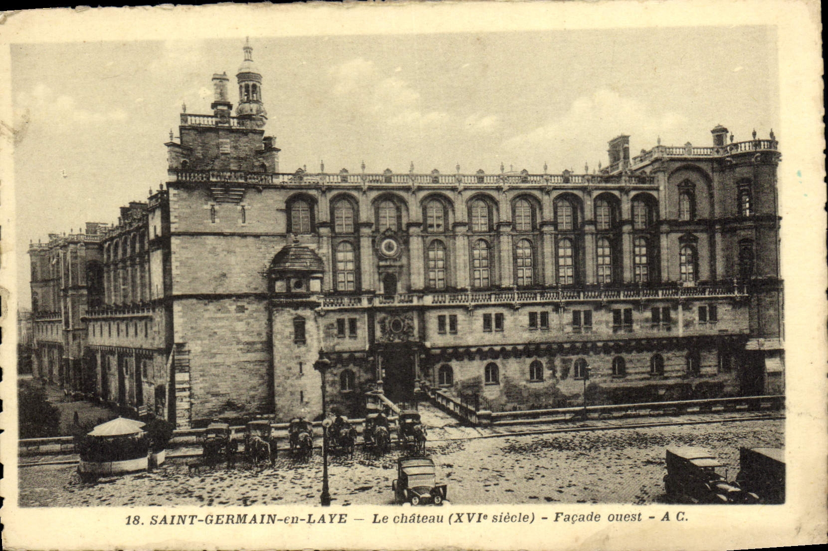 Saint-Germain-en-Laye — Le château (XVIe siècle) — Façade ouest — A.C.