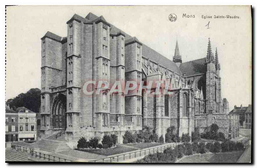 CPA Mons Eglise Sainte Waudru
