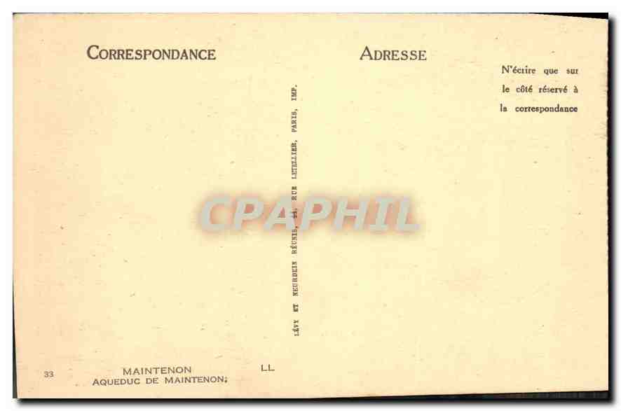 CPA Maintenon Aqueduc de Maintenon — Rückseite