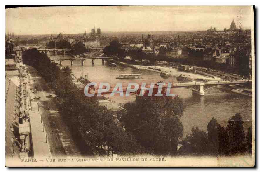 CPA Vue sur la Seine prise du Pavillon de Flore Paris