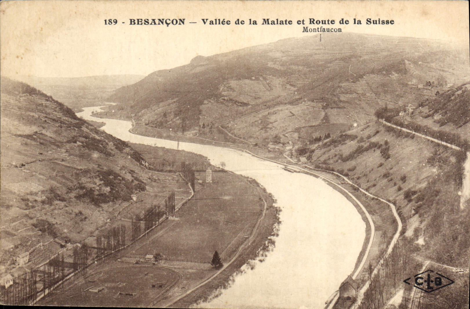 Besançon — Vallée de la Malate et Route de la Suisse — Montfaucon — C.L.A. n°189