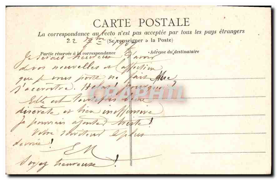CPA Ile d'Yeu (Vendree) La pointe du Chateau Montgarni — Rückseite