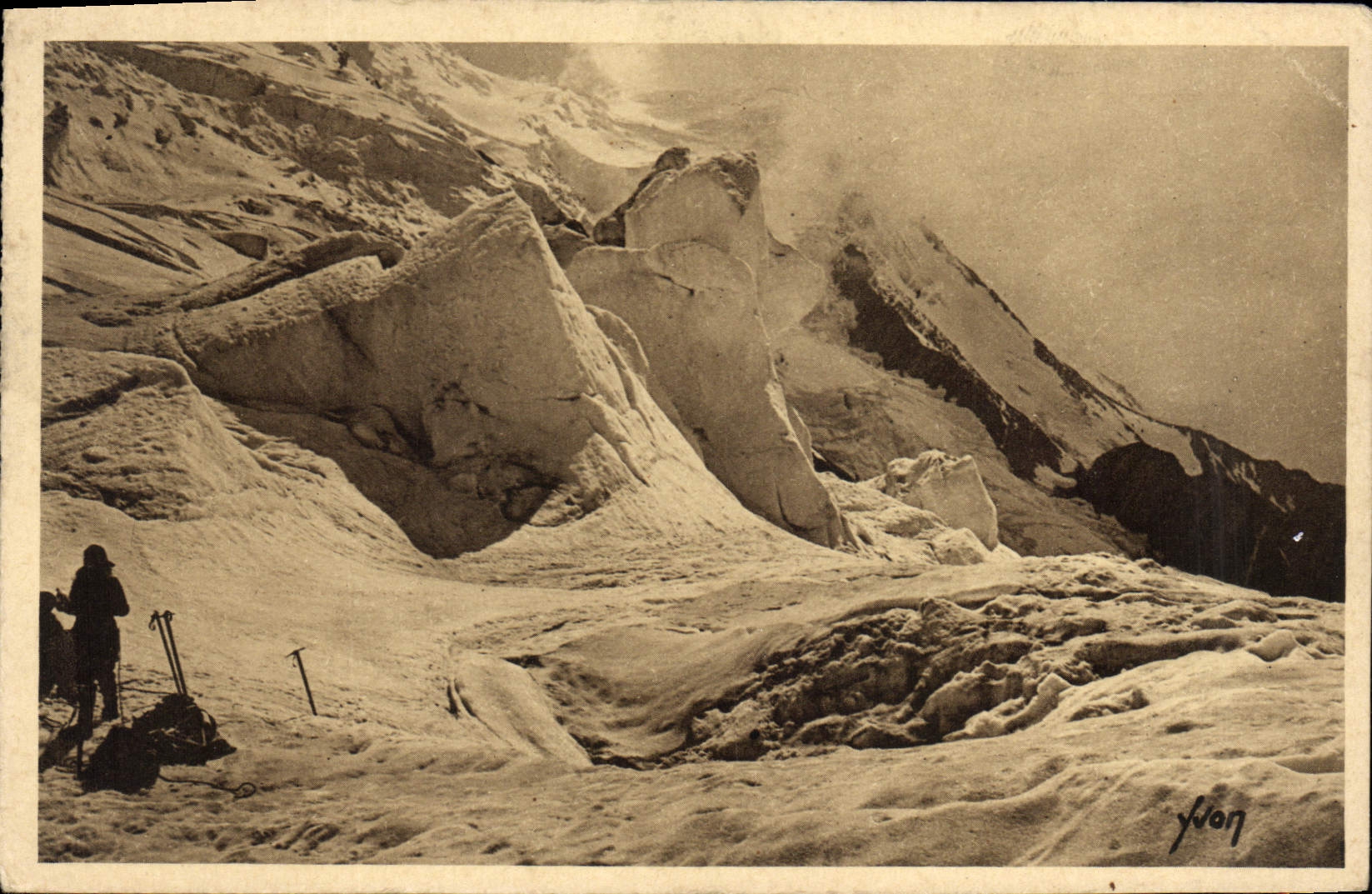 CPA Massif du Mont Blanc Glacier des Bossons (2590 m)