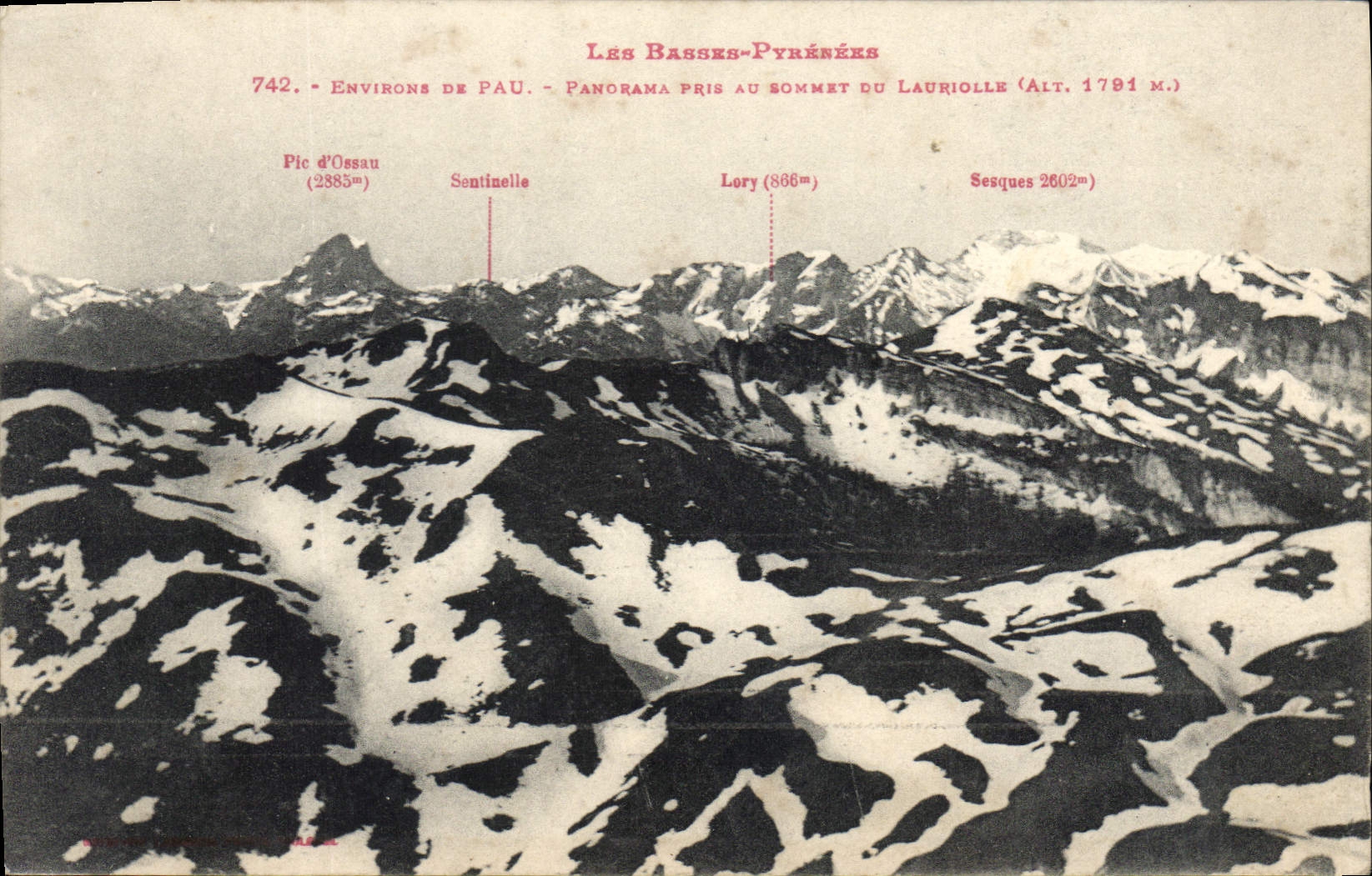 CPA Les Basses Pyrenees Environ de Pau Panorama pris au sommet du Lauriolle