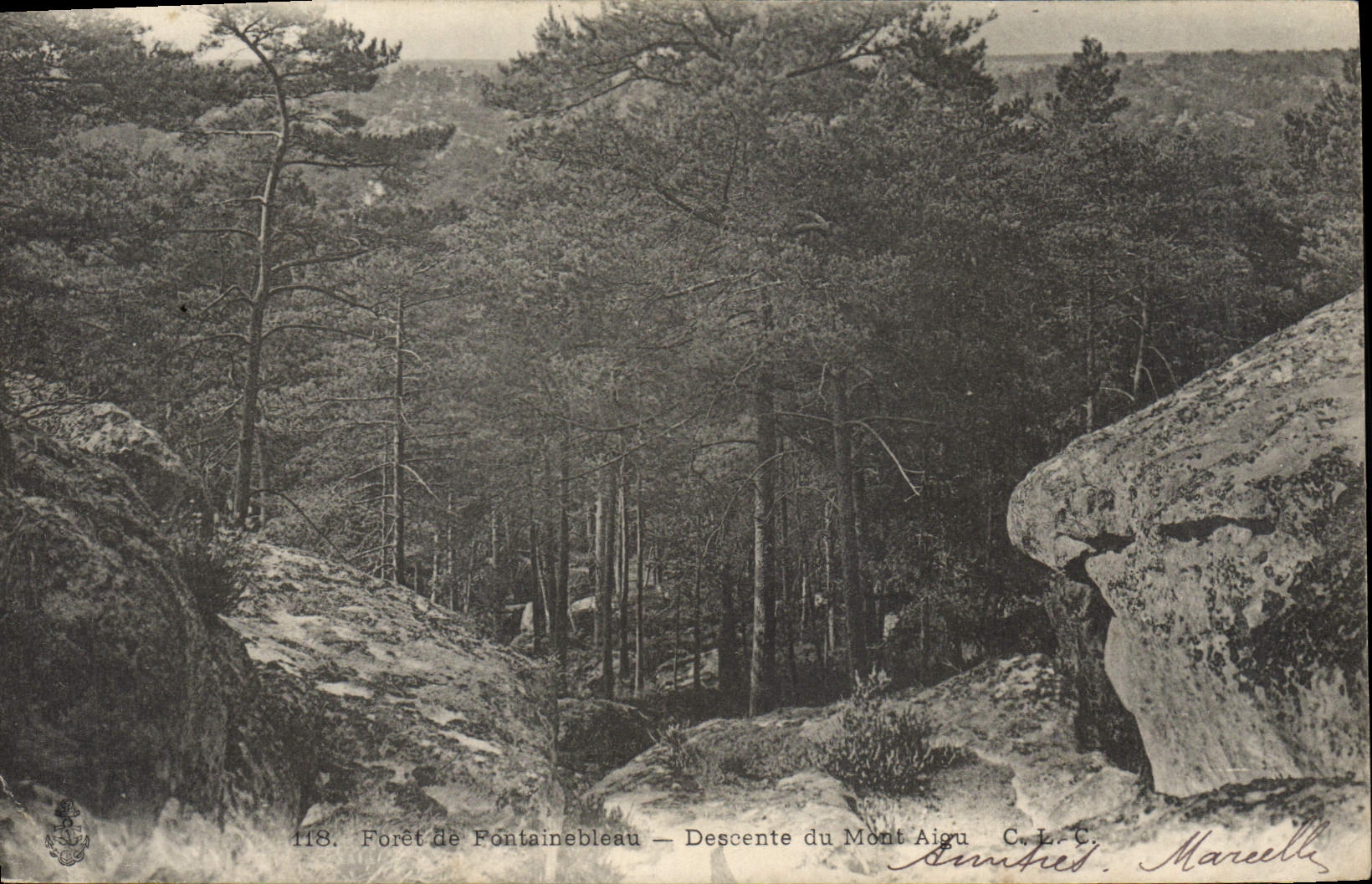 Forêt de Fontainebleau — Descente du Mont Aigu — C.L.C. Marell