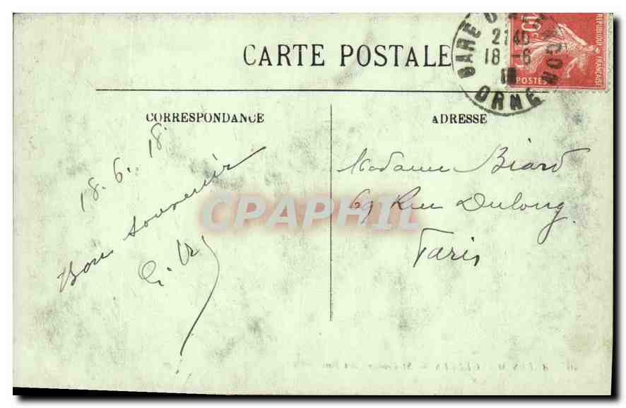 CPA Alpes Mancelles St Leonard des Bois — Verso