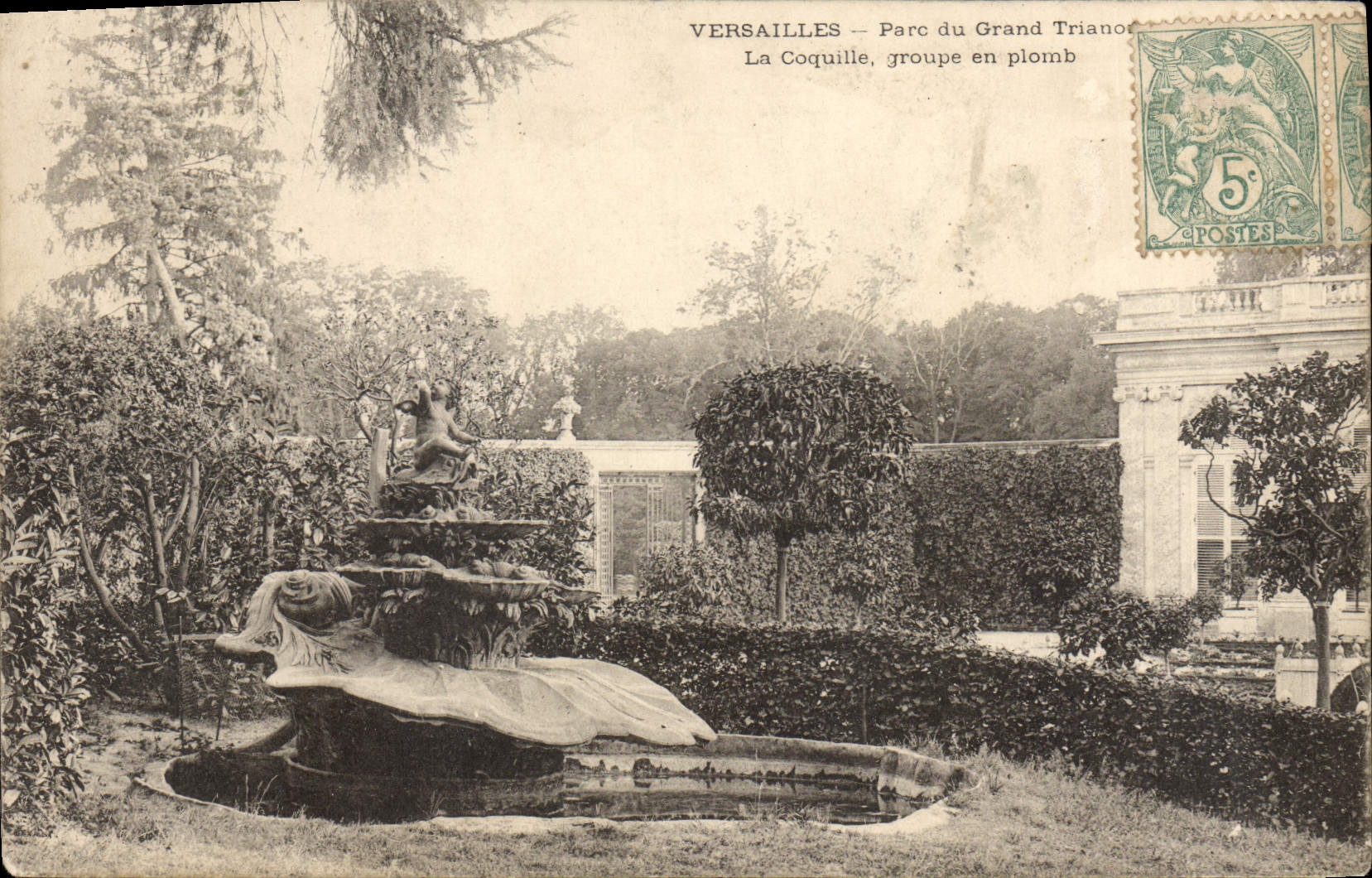 Versailles — Park des Grand Trianon — La Coquille, Bleigruppe