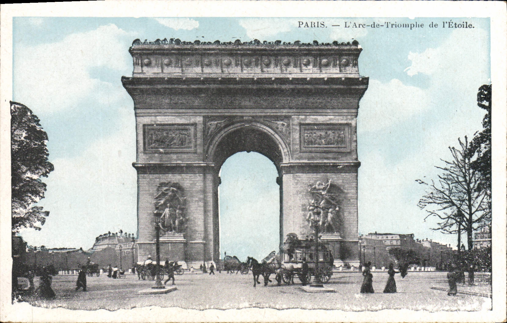 CPA Paris L'Arc de Triomphe de l'Etoile