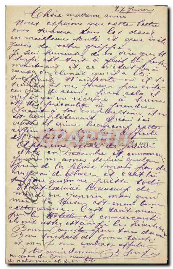 Hyères — Avenue de la Gare — Selbota — Verso