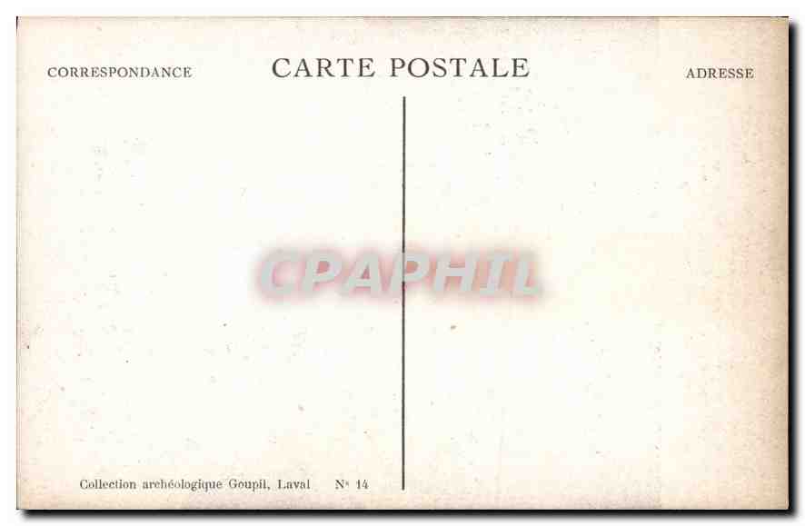 CPA Cour interieure du Vieux Chateau de Laval — Rückseite