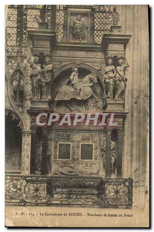 CPA La Cathedrale de Rouen Tombeau de Louis de Brexe