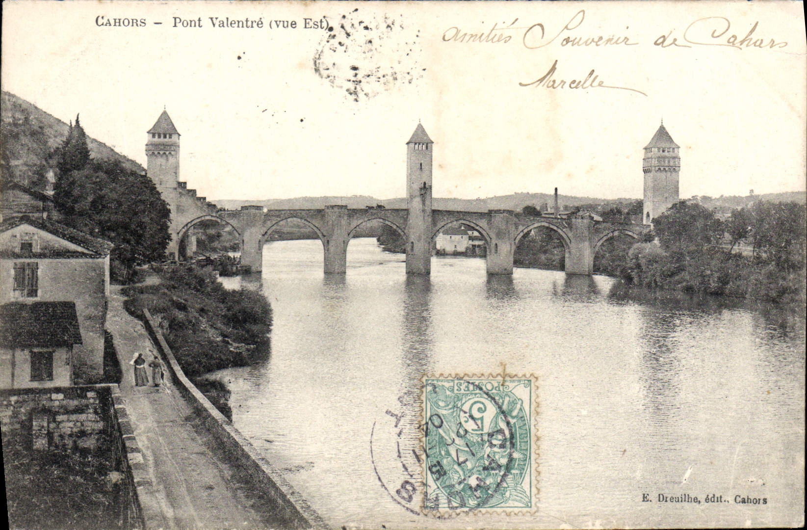 CPA Cahors Pont Valentre (Vue Est)