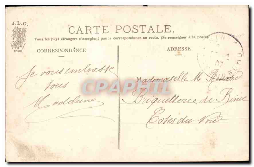 CPA Le Paris Je vous envoie ces fleurs — Rückseite