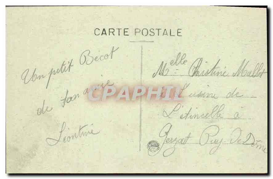 CPA Cantal Vue Generale du Viaduc et de la Cascade de Salins en hiver — Rückseite