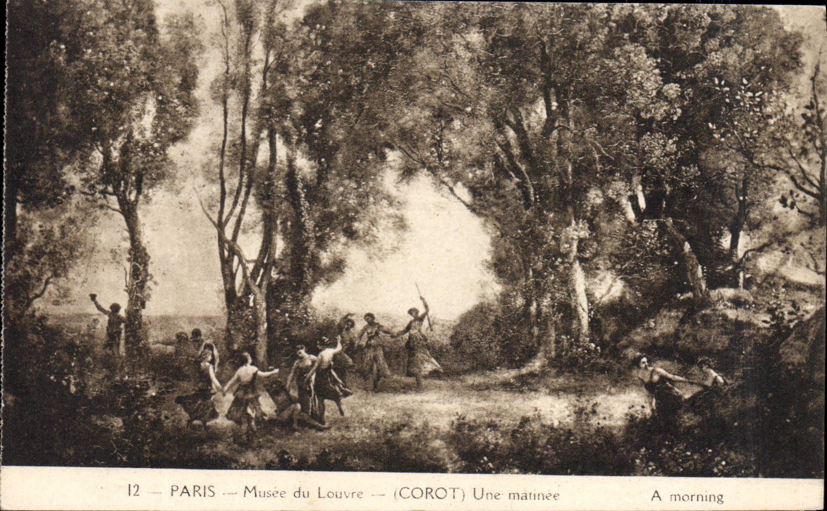 CPA Paris Musee du Louvre (Corot) Une matinee
