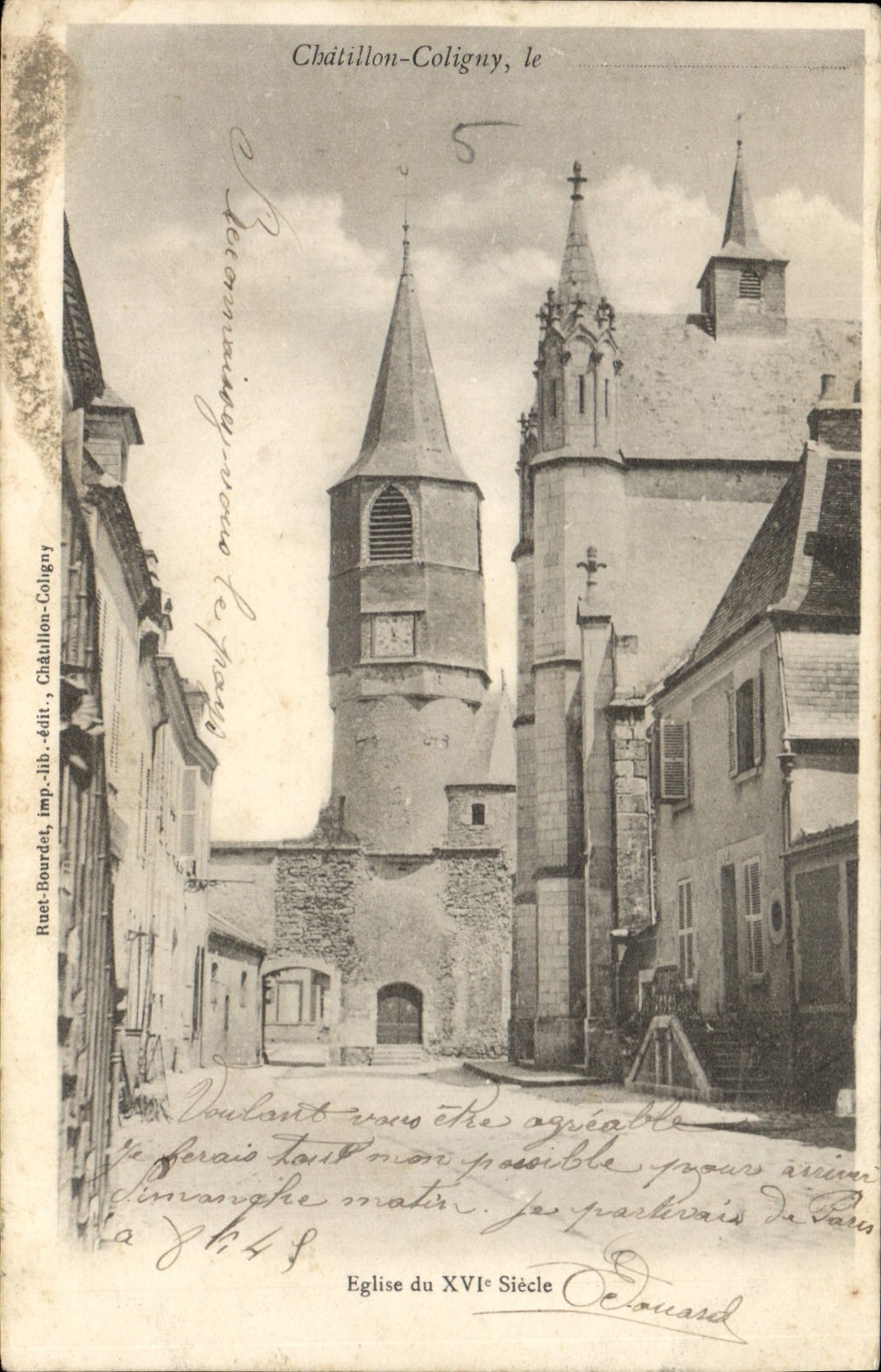 CPA Chatillon Coligny Eglise du XVIe Siecle