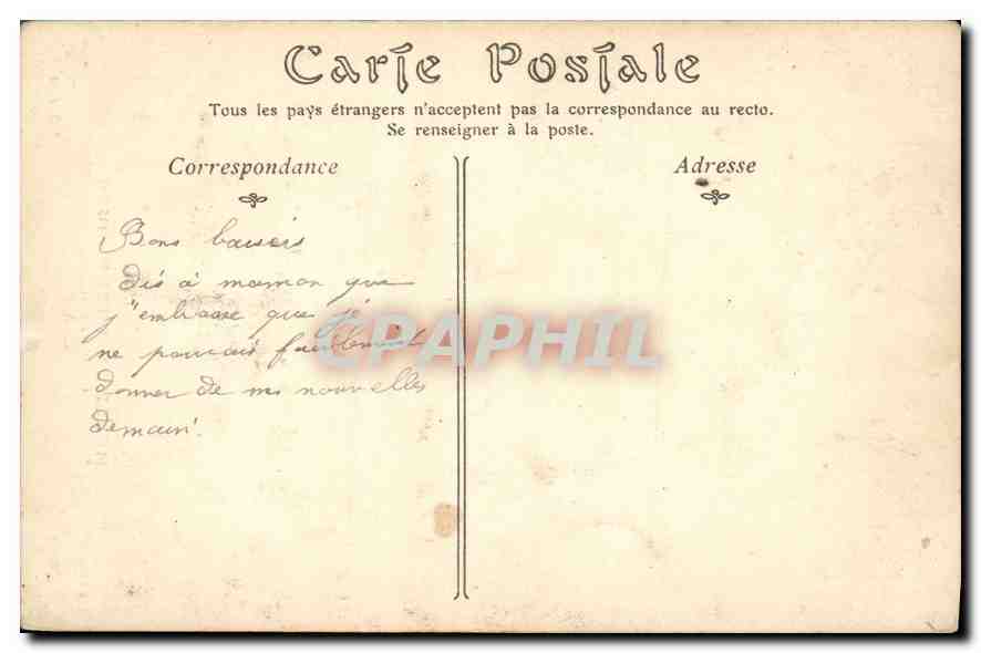 CPA Le Nid Croissy (Aristide) — Verso