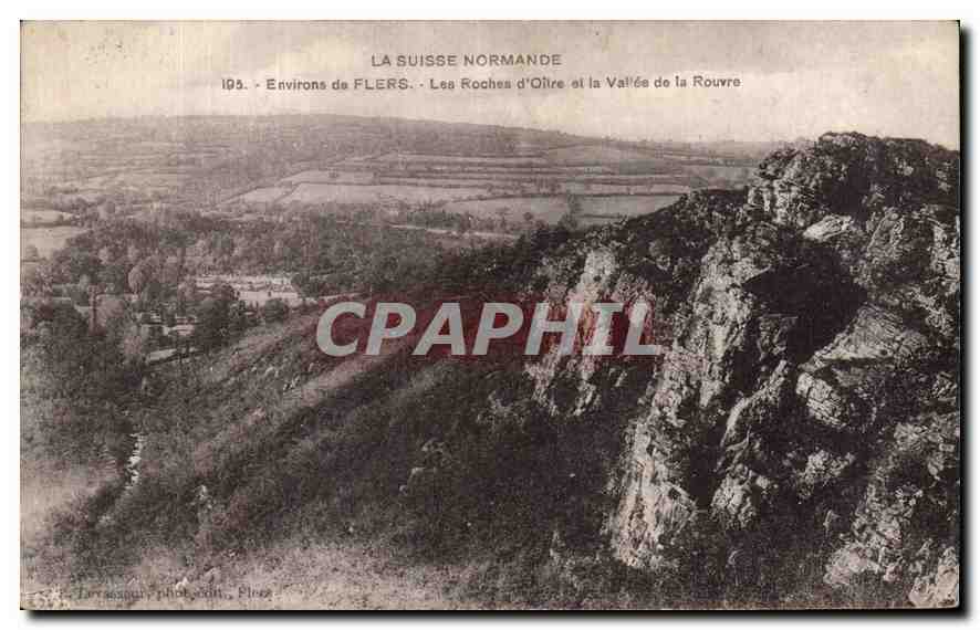 CPA La Suisse Normande Environs de Flers Les Roches D'Oitre et la Vallee de la Rouvre