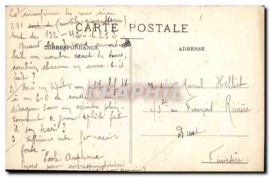 CPA Chiry Ourscamps Le Chateau — Rückseite