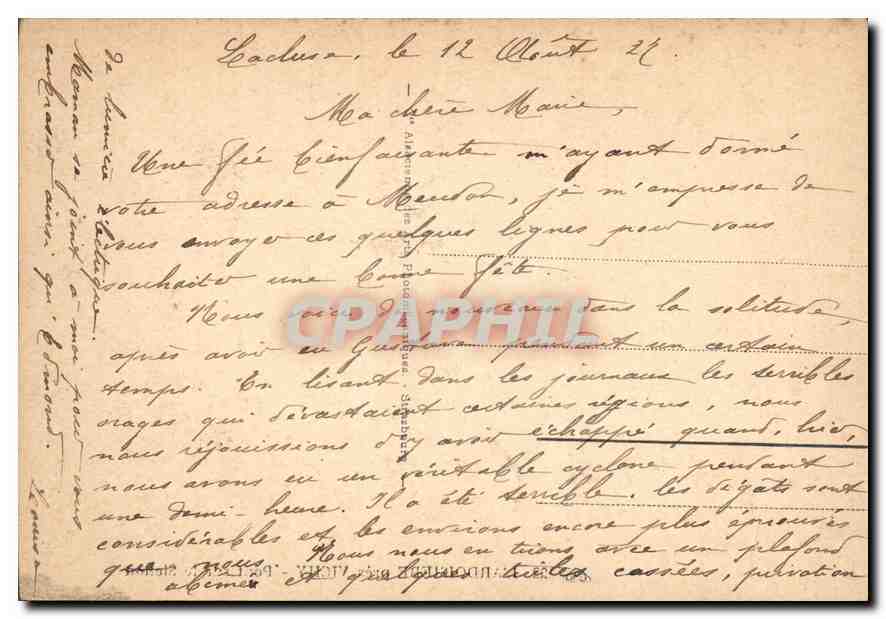CPA L'Ardoisiere pres Vichy Pont sur le Sichon — Verso