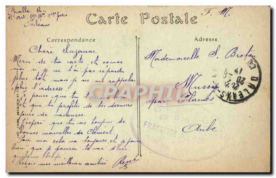 CPA Orleans Vue generale et le Pont George V — Rückseite